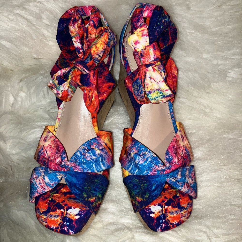 Impo Orabelle Women's Ankle Wrap Platform Wedge Memory Foam Sandals - Picture 9 of 15